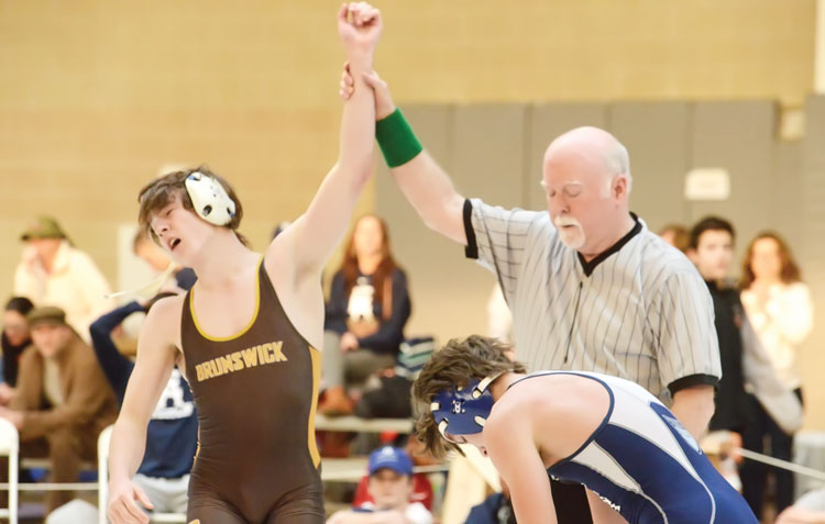The Brunswick School wrestling team took home top honors at its host tournament, the BIT. (John Ferris Robben photo)