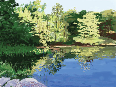 Deborah Pierce Bonnell’s iPad artistry done during her residency at Weir Farm. (contributed photo)