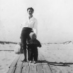 Enjoying the beach - David Ogilvy and his mother, Melinda Street Ogilvy