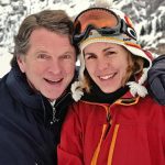 David and wife Anne sharing a familiar pastime of skiing