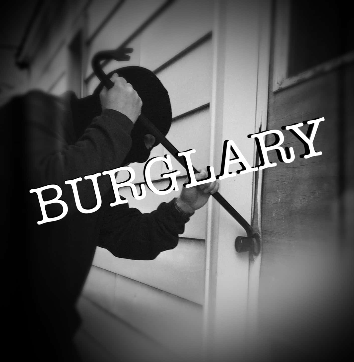 Burgler Burglary Crowbar breaking entering stock photo studstill media