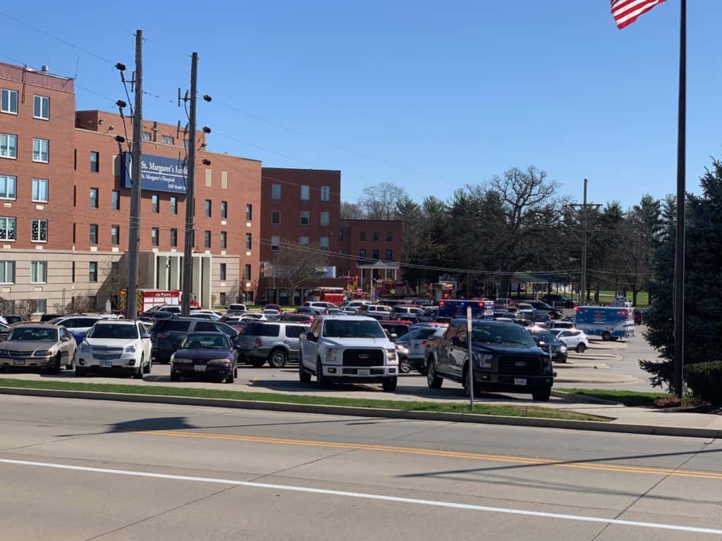 Fire at St Margaret's Hospital Monday WGLC