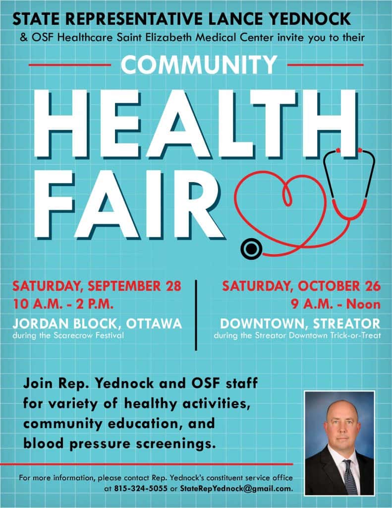 Yednock launches free health fair events with OSF Healthcare St