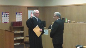 Mautino swearing in as auditor general at the La Salle County Courthouse