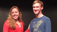 Sara Sweeny and Bryce Widdel in “First Impressions” 