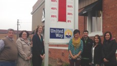 From Left: Joe Eisenbacher, Board Secretary, Ann Slechta, Katie Wall, Board Treasurer, Carly Masching, Vice President and campaign chair, Dr. Nathan Lueth,  Ann Pottebaum, Executive Director, and Ashten Wittrock.