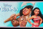 Movie theater marquee featuring the Disney film "Moana" along with the main characters