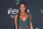 Simone Biles arrives for the In Style Awards on November 15^ 2021 in Los Angeles^ CA. LOS ANGELES - NOV 15