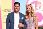 Joshua Hall and wife Christina Hall at the Barbie World Premiere at the Shrine Auditorium on July 9^ 2023 in Los Angeles^ CA