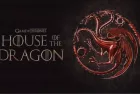 House of Dragons TV series on big tv screen. Game of Thones house of dragons television show at home