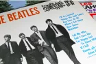 Closeup of isolated vinyl record album cover Something new of the Beatles music band^ released 1964