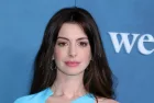 Anne Hathaway at the WeCrashed Premiere at The Academy Museum on March 17^ 2022 in Los Angeles^ CA