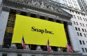 Sign at the New York Stock Exchange marking the Initial Public Offering of Snapchat's parent company^ Snap Inc. in New York City. March 2^ 2017