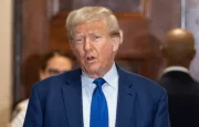 Former President Donald Trump at civil fraud trial at New York State Court on October 25^ 2023