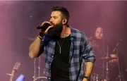 Jordan Davis performs at CMT's RAMJAM on June 3^ 2019 at TopGolf in Nashville^ Tennessee.