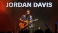 Jordan Davis performs at CMT's RAMJAM on June 3^ 2019 at TopGolf in Nashville^ Tennessee.
