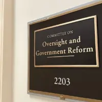 Committee on Oversight and Government Reform 2203 sign an entrance exterior at house office building WASHINGTON - APRIL 2^ 2025