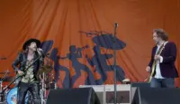 Chris and Rich Robinson of the Black Crowes performs at the 2022 New Orleans Jazz and Heritage Festival New Orleans^ LA USA