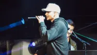 Kane Brown performs on stage during Chris Young's Losing Sleep 2018 World Tour at Infinite Energy Center. DULUTH^ GA^ USA - FEBRUARY 15TH^ 2018