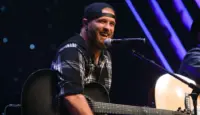 Brantley Gilbert performs at CBS Radio's Stars & Strings event at the Chicago Theatre on November 9^ 2016 in Chicago^ Illinois.