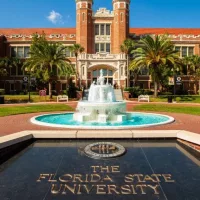 The classic red brick architecture of the administration building of the Florida State University. Tallahassee^ Florida USA - October 13^ 2010