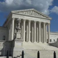 US Supreme Court Building. Supreme Court building faces the US Capitol. WASHINGTON^ DC - OCT 3^ 2016