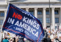 2^500 people gathered at the Utah State Capitol Building to protest President Trump during the 50501 protests that happened throughout the country. Salt Lake City^ Utah- April 19 2025