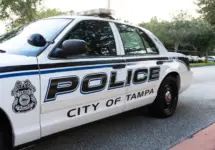 City of Tampa police car in Florida Tampa^ FL - September 10^ 2021