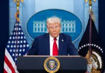 President Donald Trump speaks at a White House press briefing WASHINGTON –Jan 30 2025