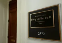 US HOUSE REPRESENTATIVE HENRY CUELLAR PHD TEXAS - office entrance sign WASHINGTON^ DC - APRIL 26^ 2019