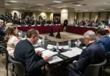 House Judiciary Committee holds field hearing on New York City violent crimes at Javits Federal Building in New York City on April 17^ 2023