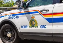 RCMP (Royal Canadian Mounted Police) Police car seen in sunny day. Burnaby^ CANADA - Jun 3 2023