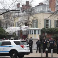 NYPD presence out front of Gracie Mansion in Manhattan New York^ NY - 12/16/2018: