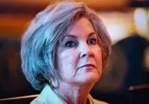 The image shows Susie Wiles^ who serves as the White House Chief of Staff. ^ New York City^ 28 Sep 25