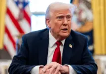 President Trump Auto Tariffs Announcement in the Oval Office - March 26^ 2025 - USA