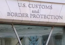 Entrance to the U.S. Customs and Border Protection offices at the Ronald Reagan Building and International Trade Center Washington^ D USA; March 29^ 2025