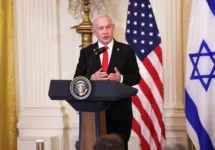 Israeli Prime Minister Benjamin Netanyahu at the White House WASHINGTON^ DC^ USA - February 4^ 2025