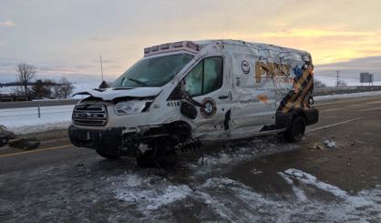 ambulance highway closure leads crash
