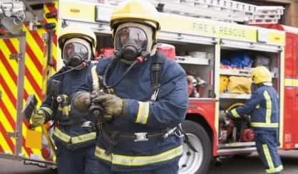 firefighters-in-protective-workwear