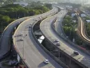 aerial-view-of-multiple-lane-highway-and-traffic