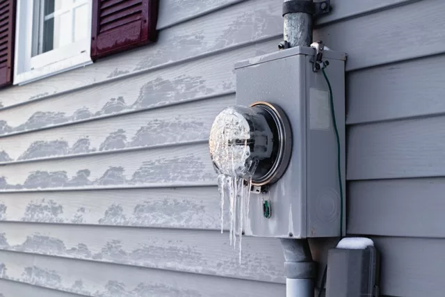 frozen-electrical-utility-meter