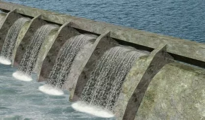 water-dam-with-flowing-water