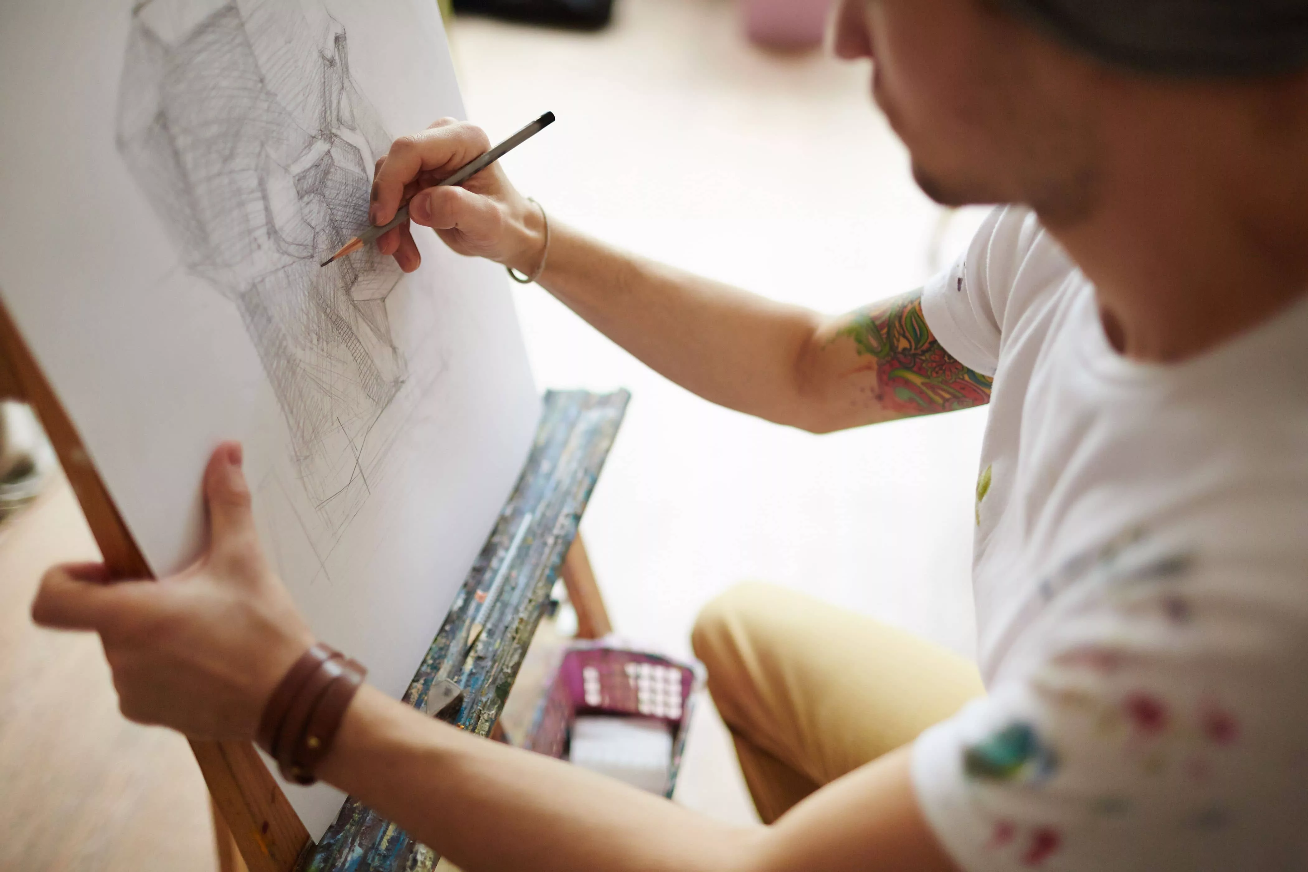 drawing-with-pencil