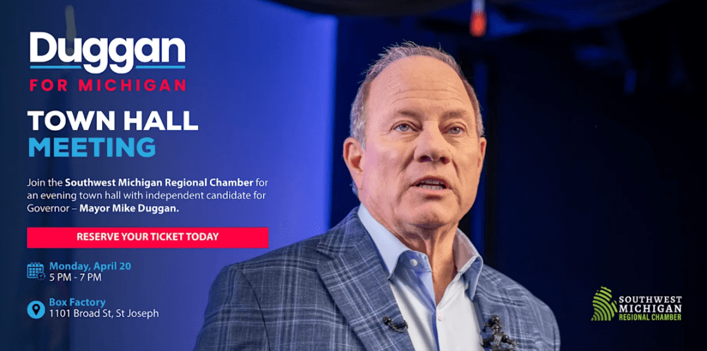 SW Michigan Chamber to host gubernatorial candidate Mike Duggan