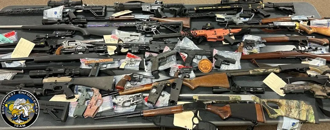 Illegal drugs and 31 firearms seized from Berrien County residence