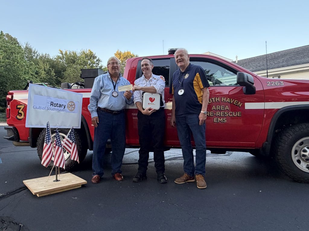 Rotary donation helps SHAS purchase new AEDs