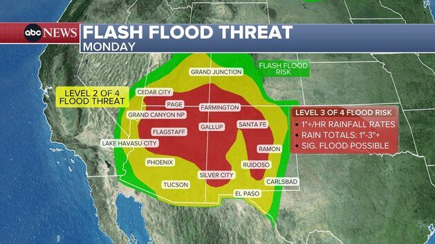 Life-threatening flash flooding heading to Southwest, including Texas ...