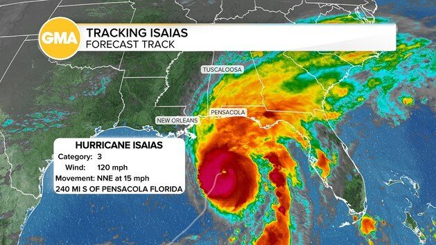 Hurricane Isaias path and tracker: Storm takes aim at Florida Panhandle ...