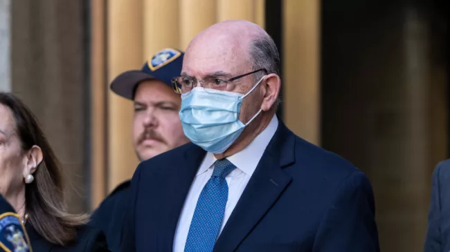 Allen Weisselberg^ former CFO of Trump Organization leaves New York Criminal Court after pleading guilty on all charges. New York^ NY - August 18^ 2022: