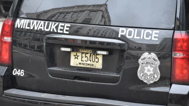 Milwaukee^ WI^ USA - June 11^ 2023: Milwaukee Police emergency patrol vehicle